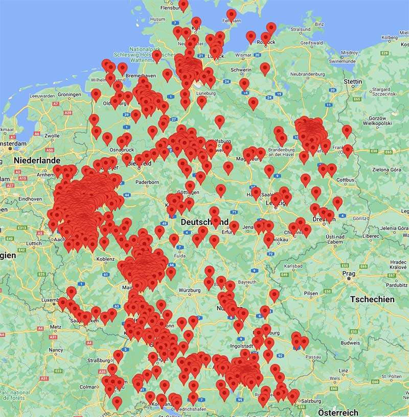 Karte ZFA deutschland